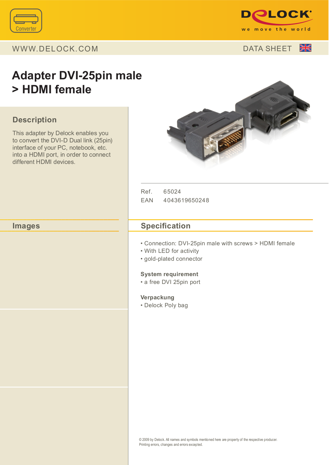 DeLOCK 65024 User Manual