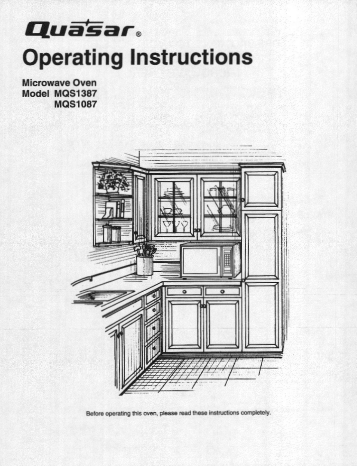 Panasonic MQS1387E, MQS1087, MQS1387, MQS1087E, MQS1387H User Manual