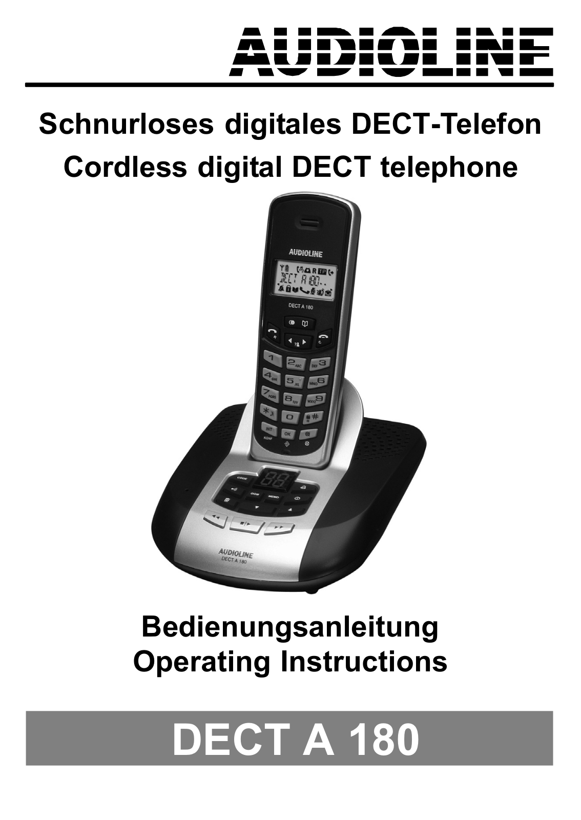 Audioline DECT A 180 Operating Instructions