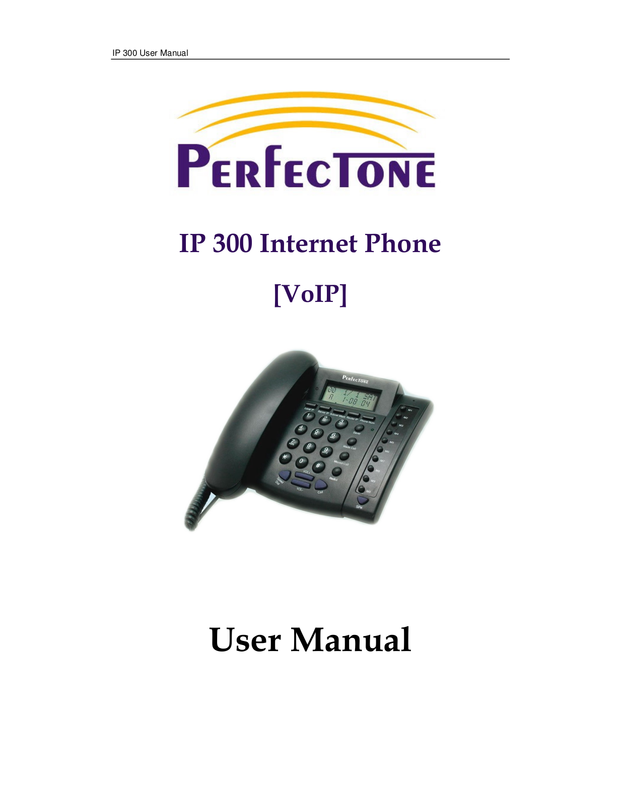 Perfectone Net Ware IP 300 User Manual - ManualMachine.com