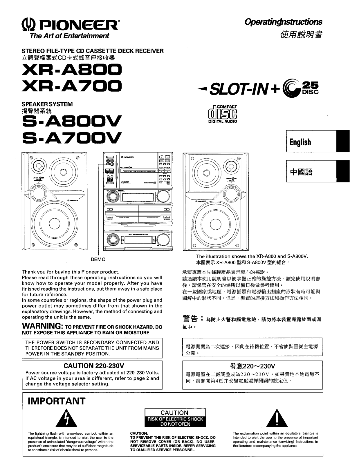Pioneer S-A700V Manual