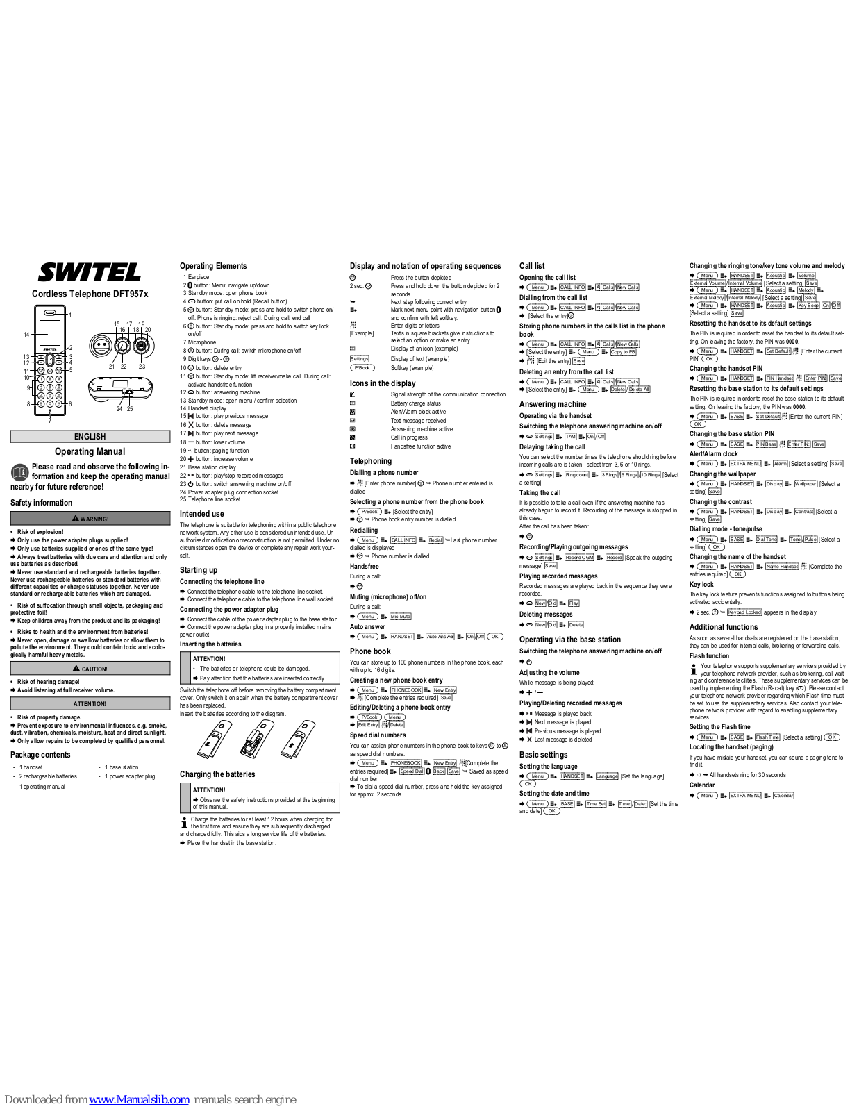 switel DFT957x Operating Manual - ManualMachine.com