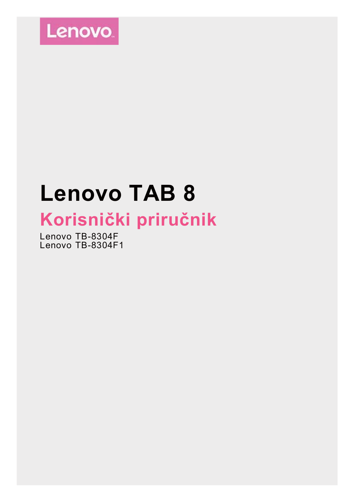 Lenovo TAB 8 User Guide