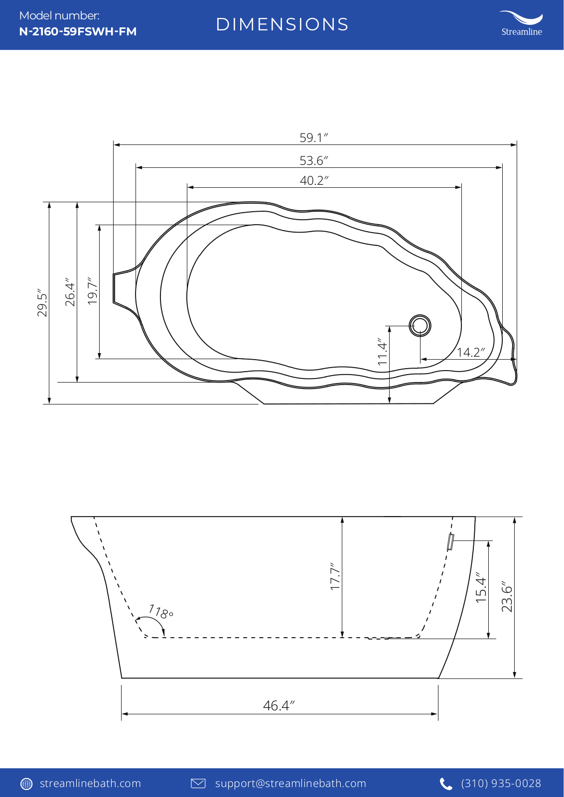 Streamline Bath SLBH4986 Specifications - ManualMachine.com