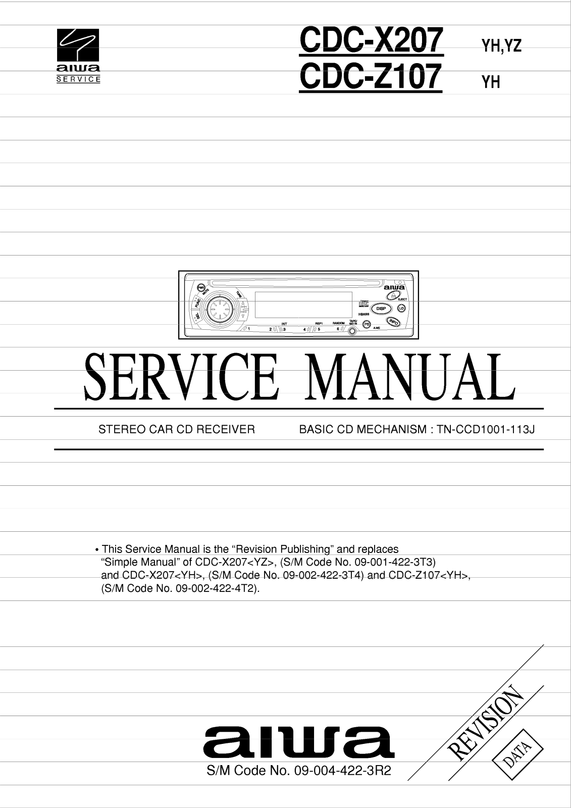 Aiwa CDC-X207, CDC-Z107 Schematic