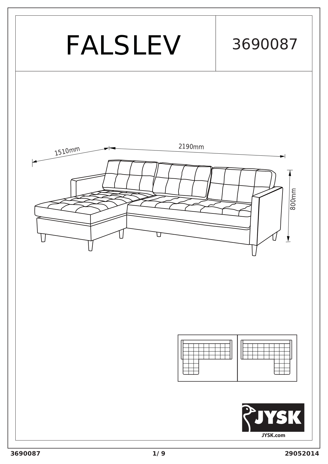 JYSK Falslev User Manual