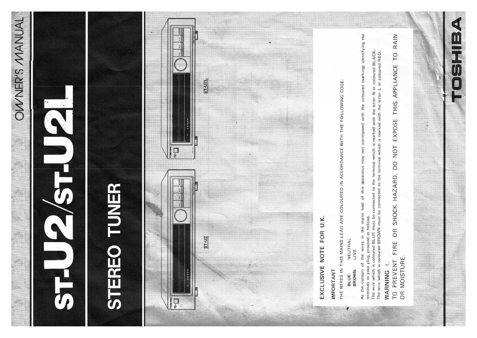 Toshiba ST-U2L, ST-U2 Owners Manual