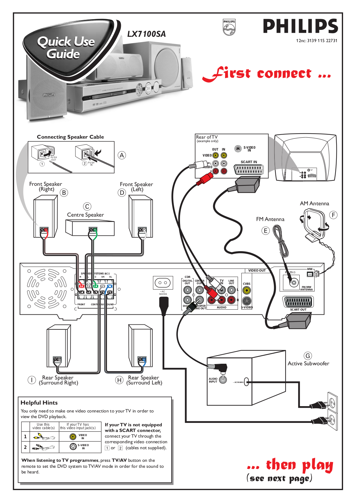 Philips LX7100SA, LX7100SA-22 User Manual