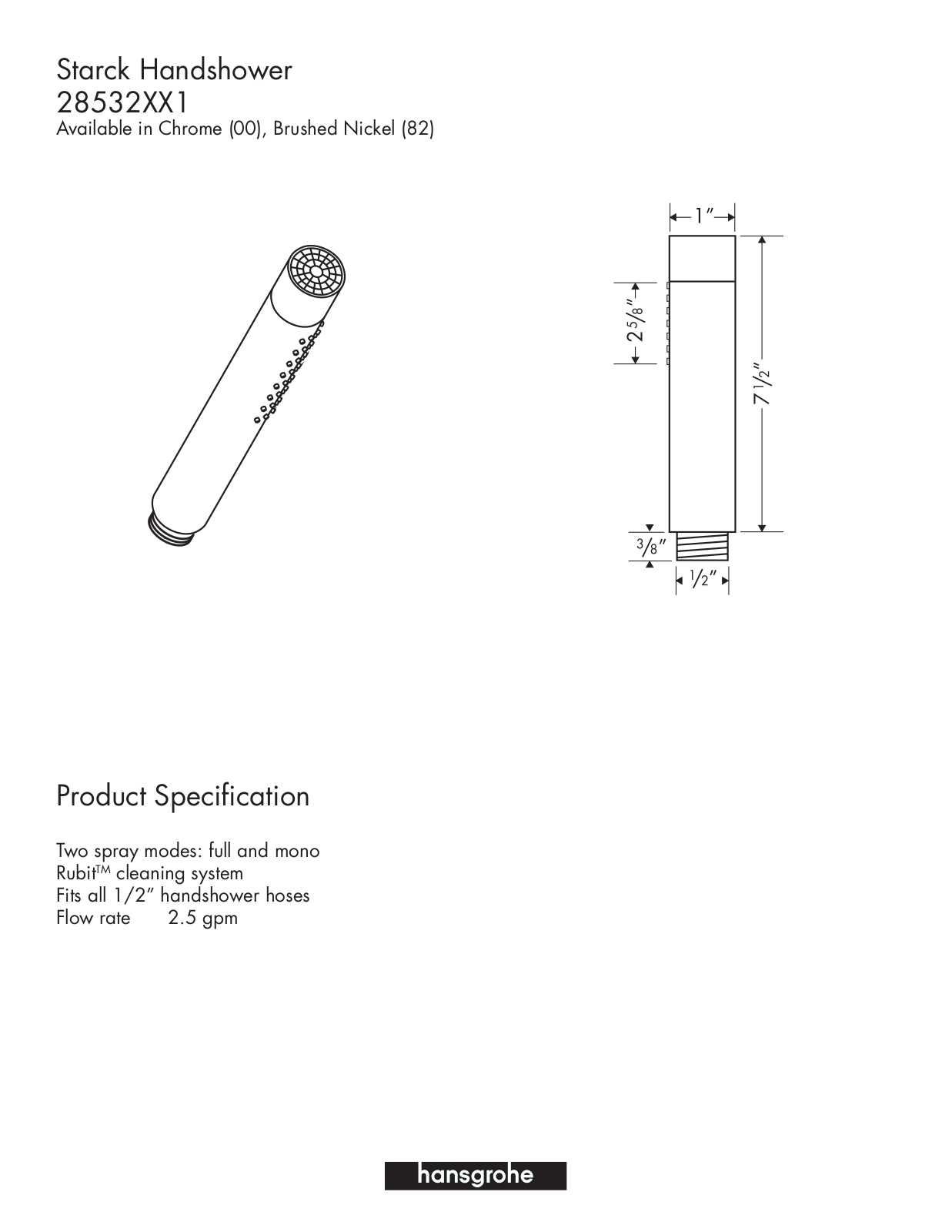 Hans Grohe 28532XX1 User Manual