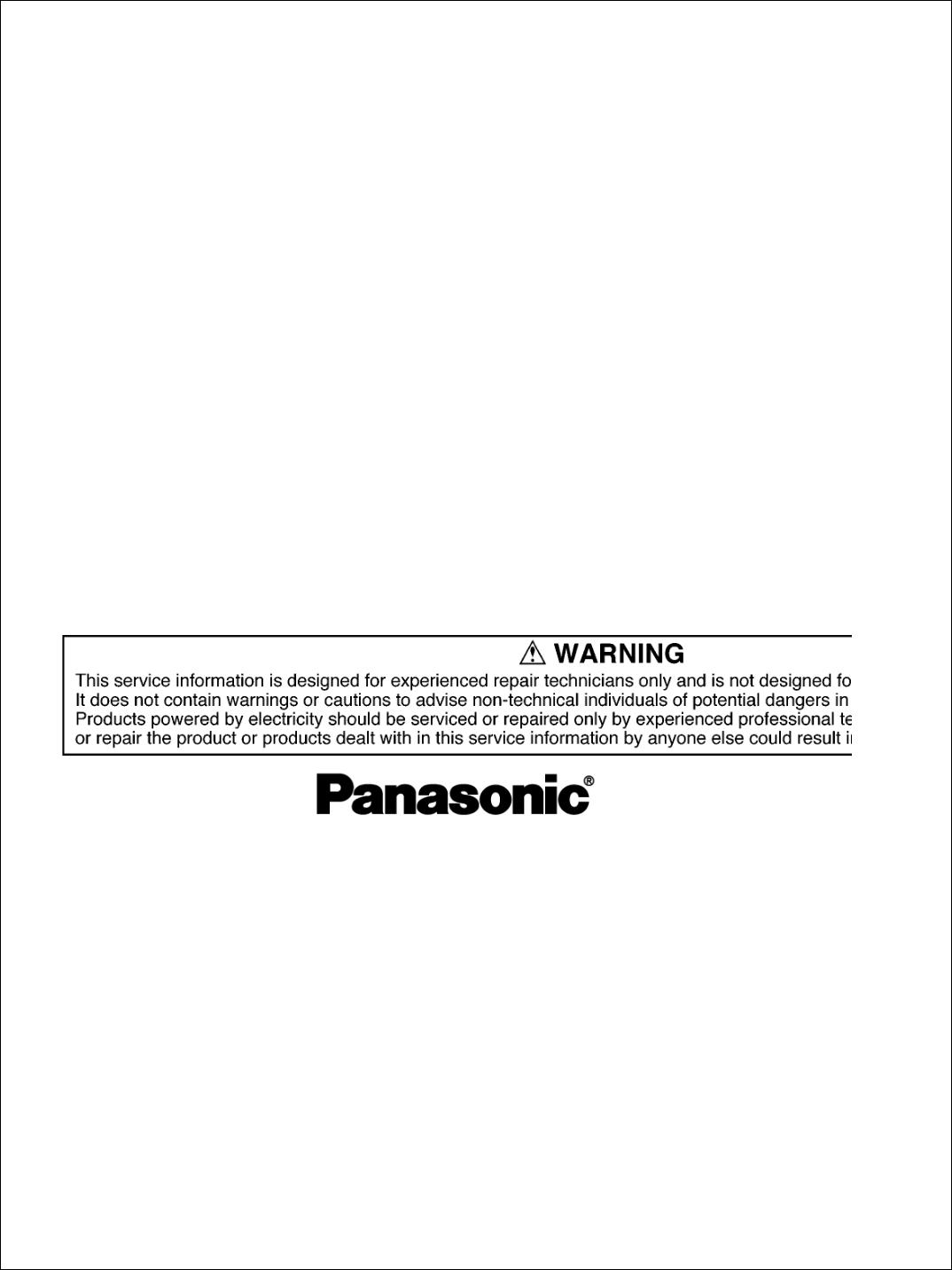 PANASONIC SA-AK300 Service Manual