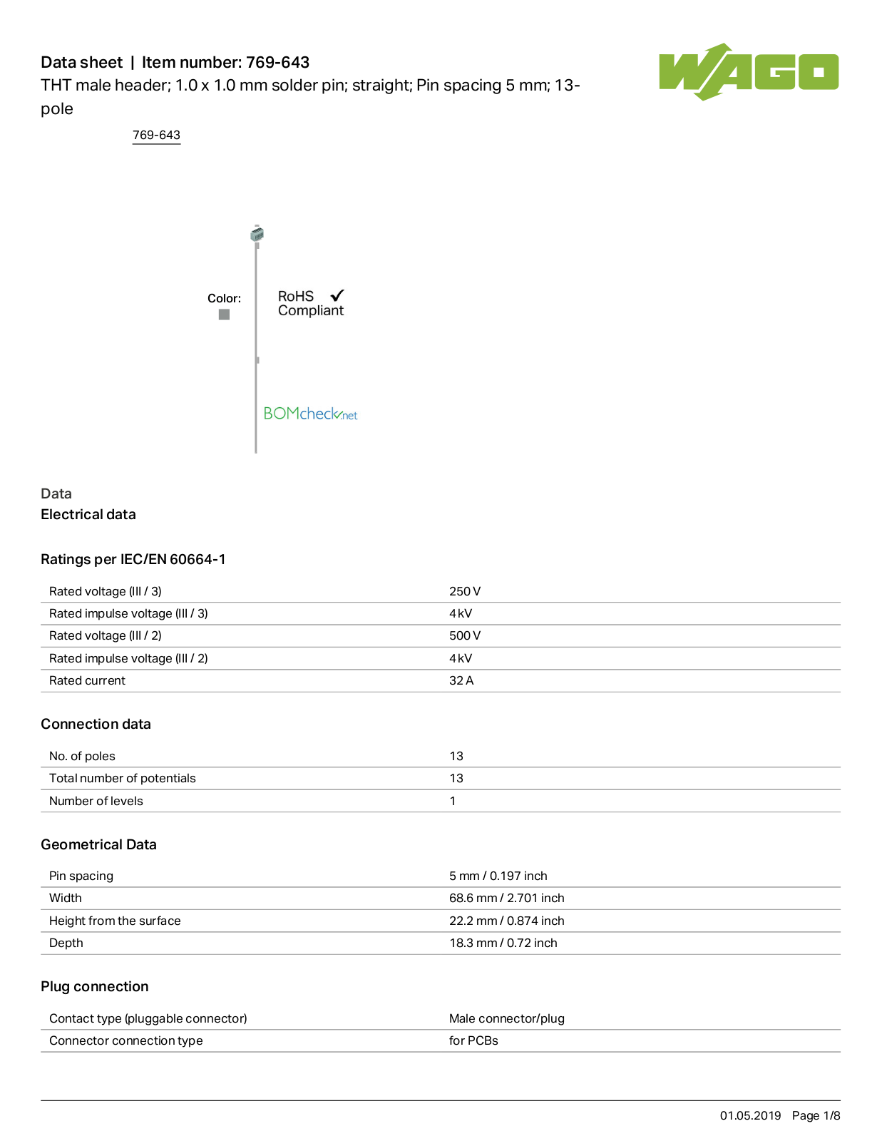 Wago 769-643 Data Sheet