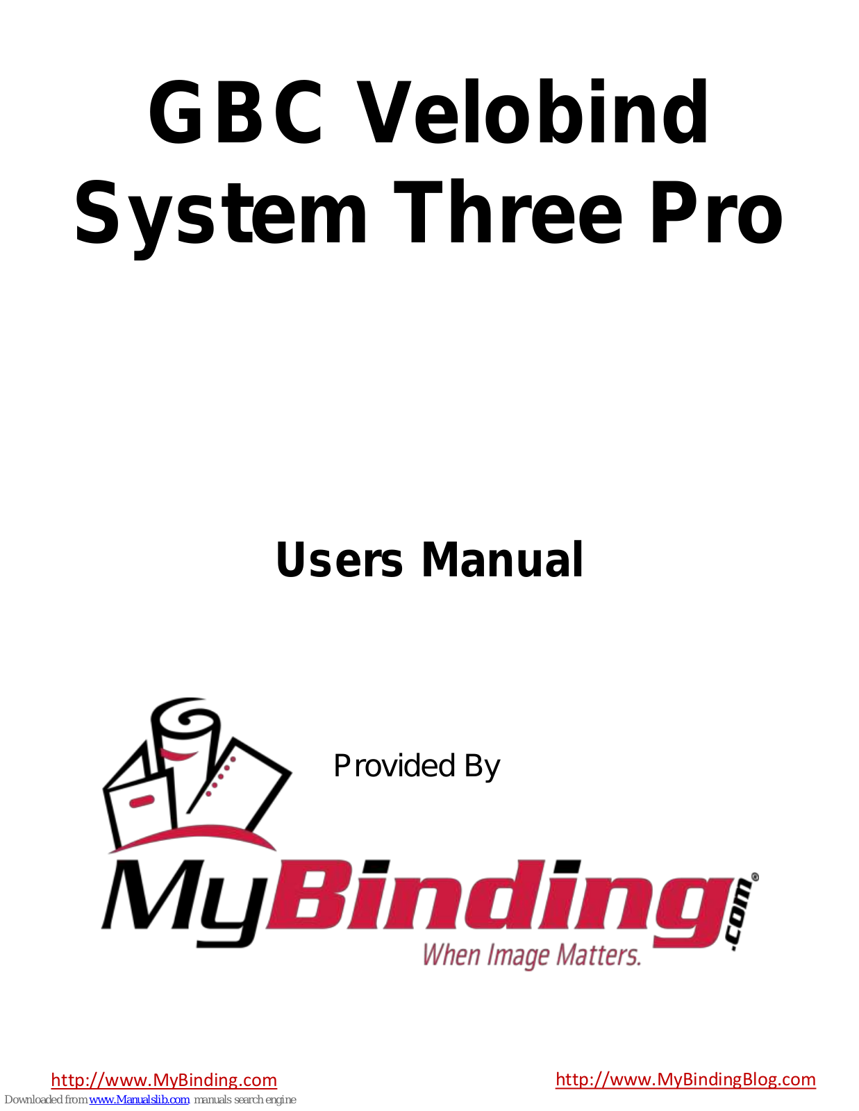 GBC Velobind System Three Pro, Surebind System Three Pro User Manual