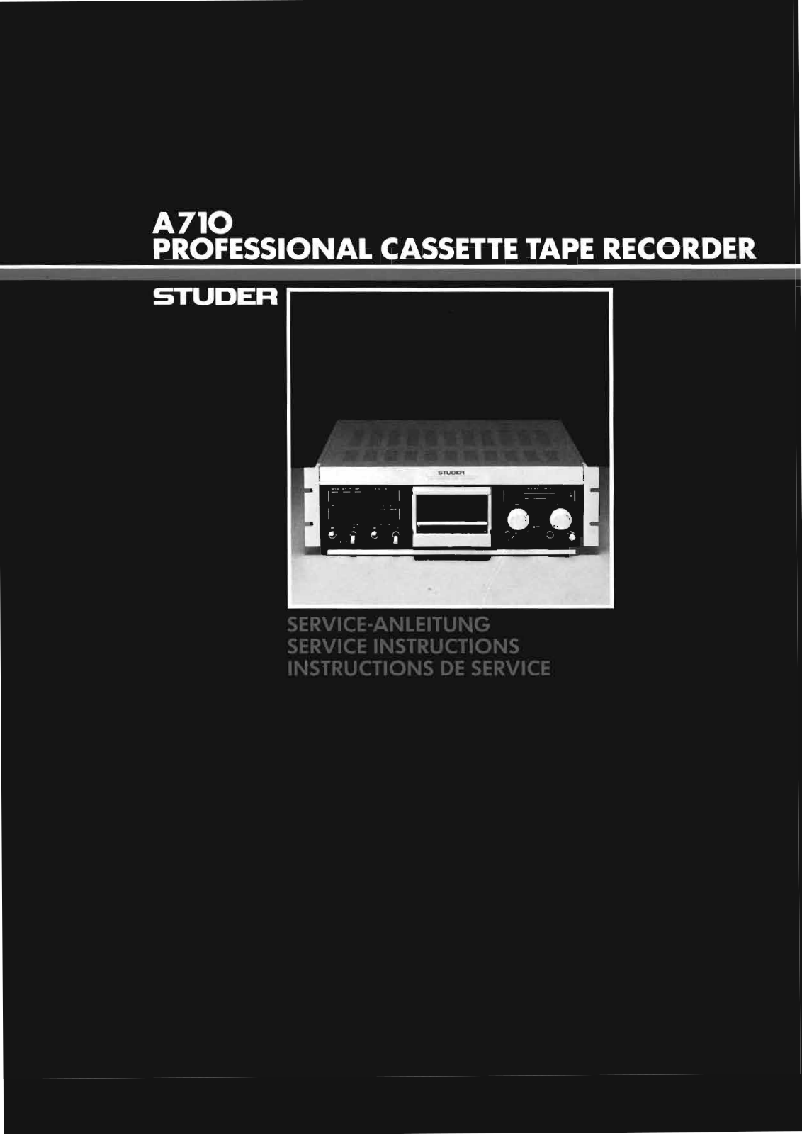 Studer A-710 Service Manual