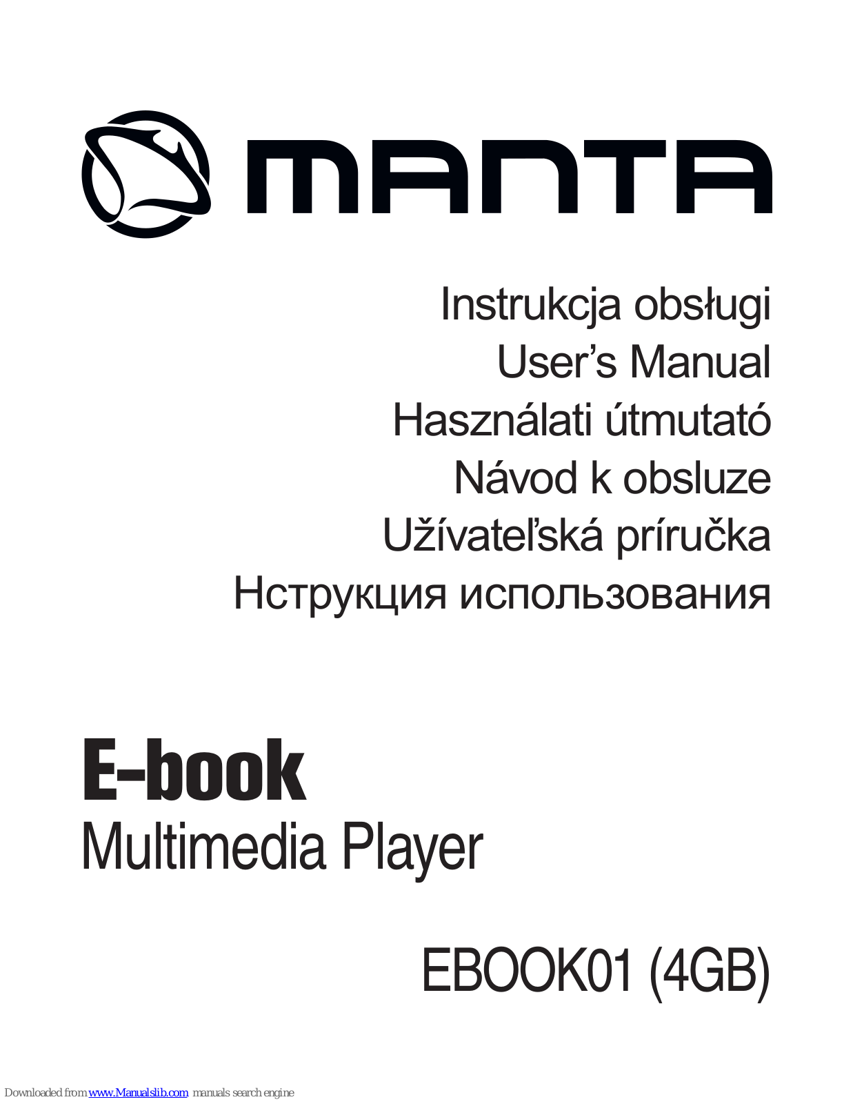 Manta EBOOK01 User Manual