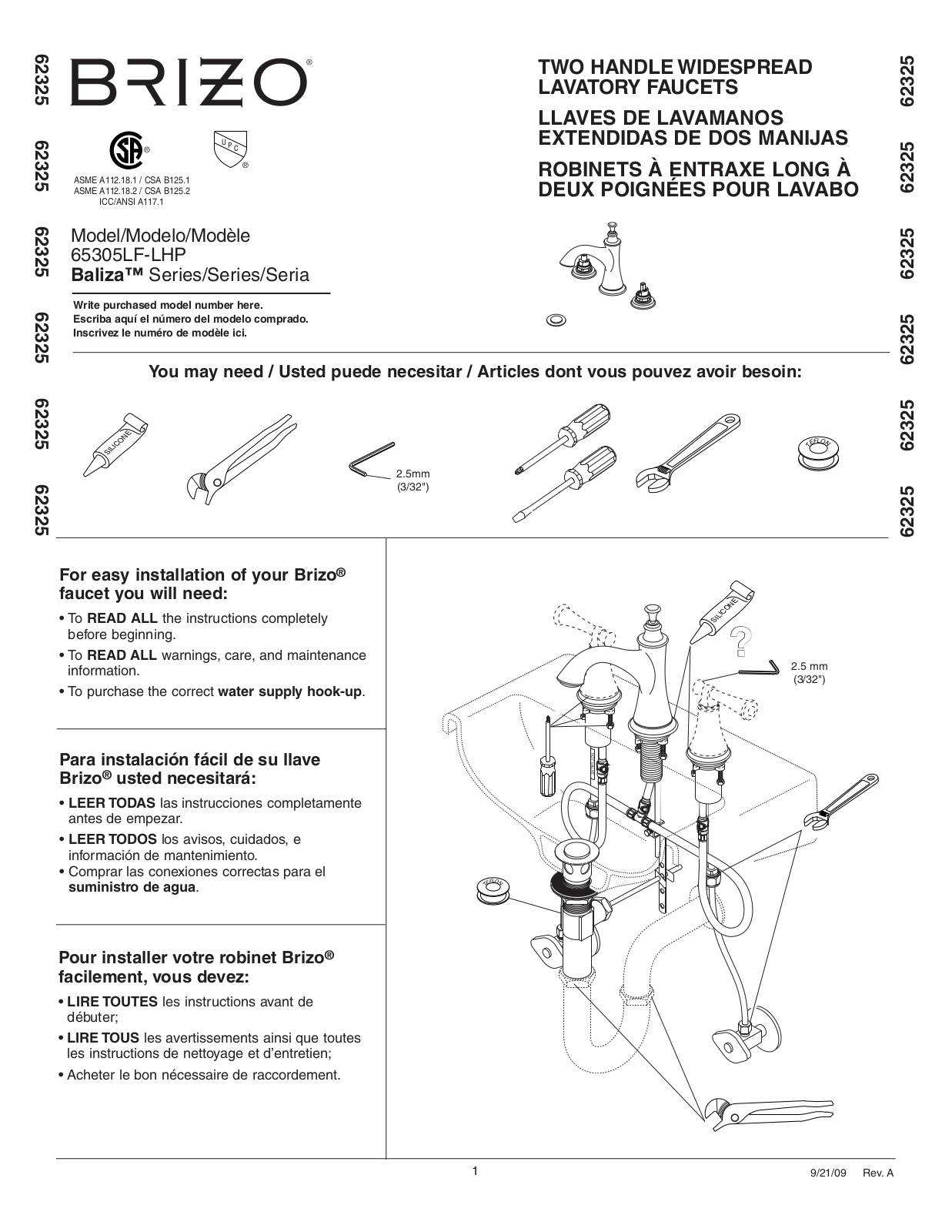 Factory Direct Hardware 65305LF-LHP User Manual