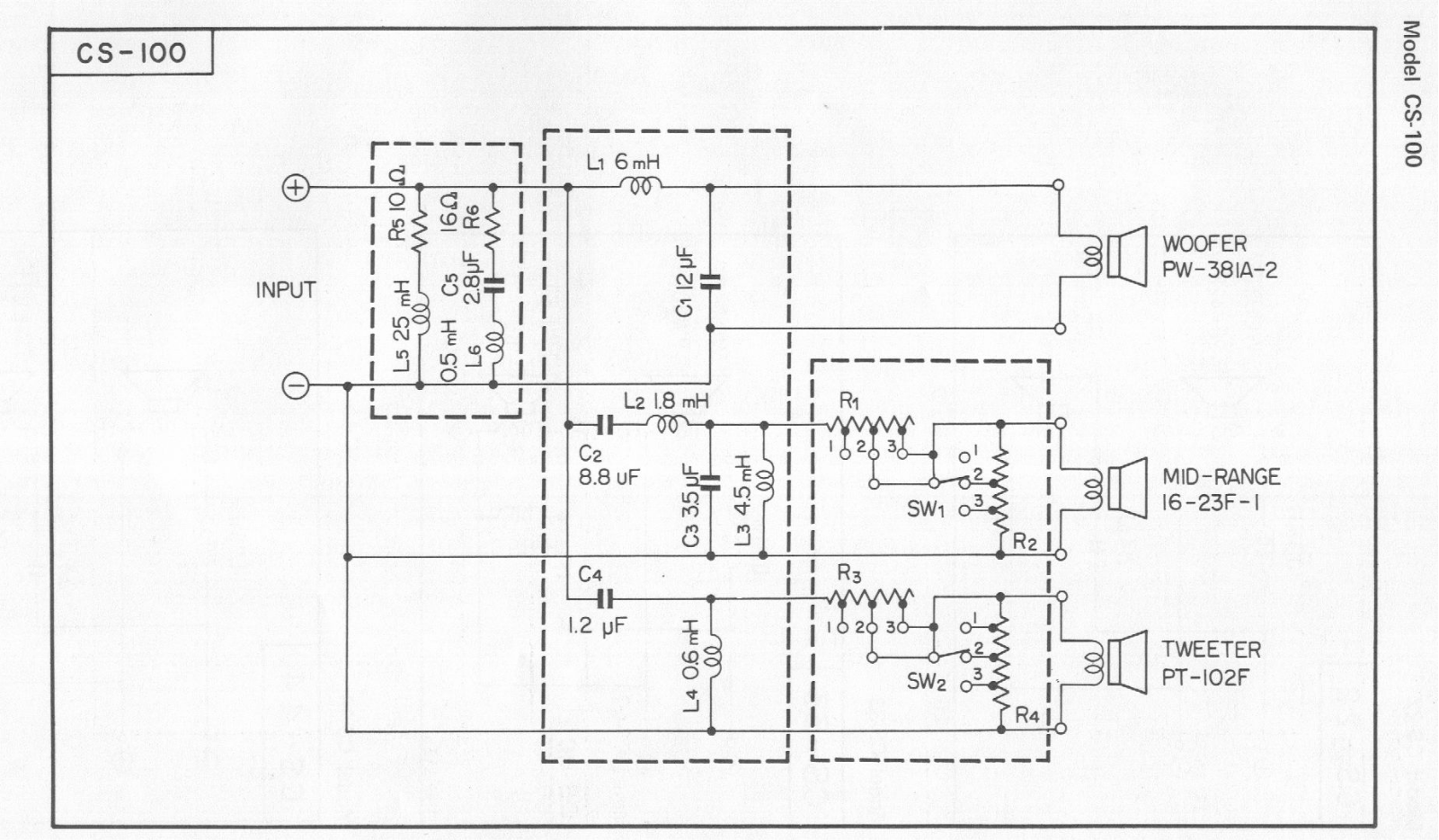 Pioneer CS-100 Schematic