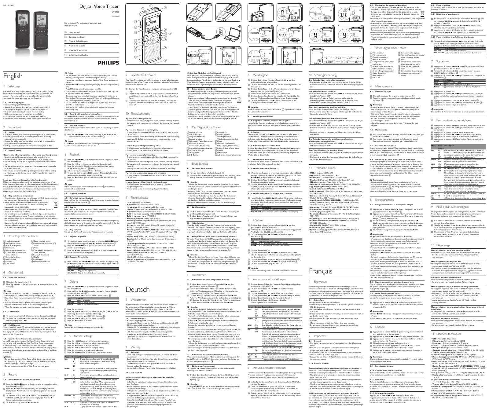 Philips LFH0602 User Manual