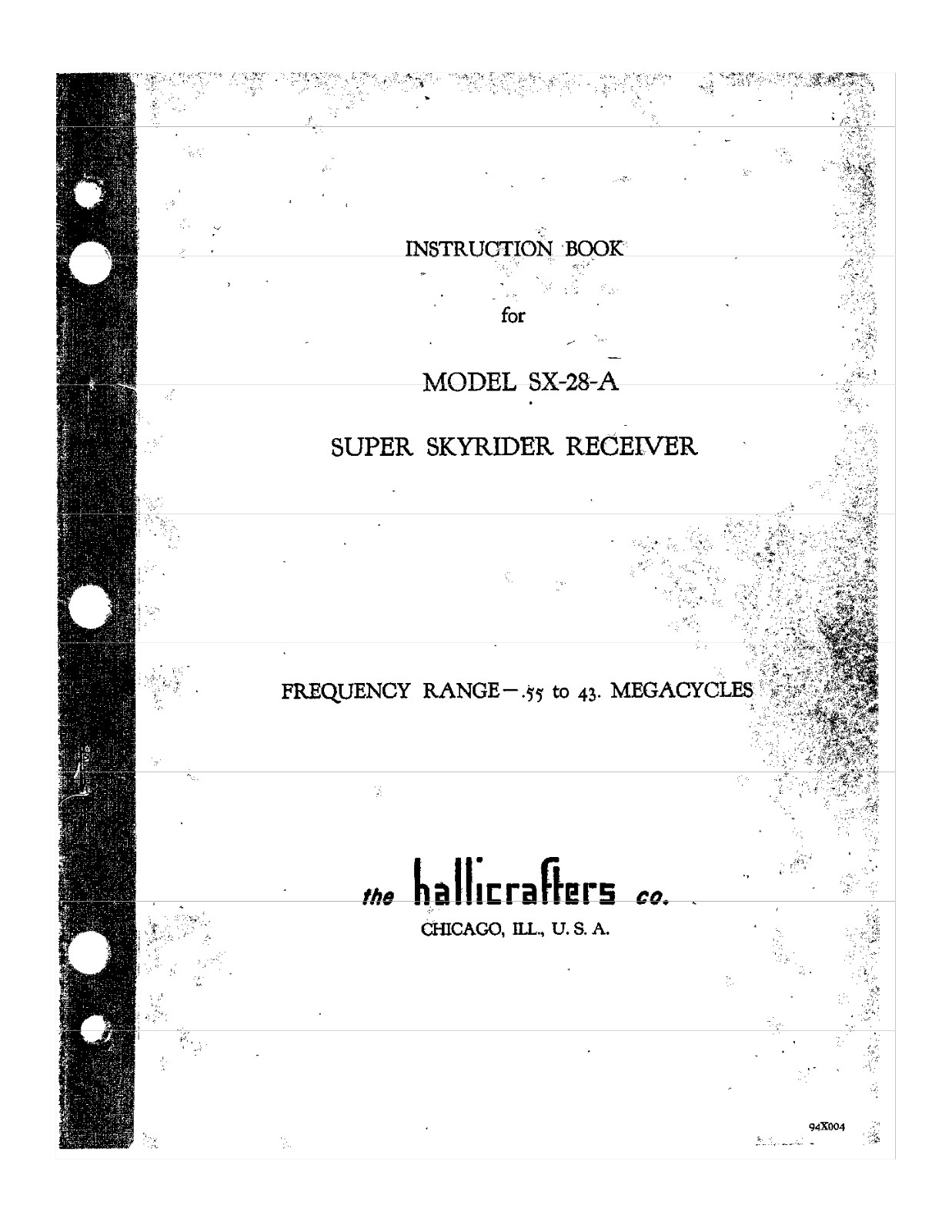 HALLICRAFTER SX-28a-mil User Manual