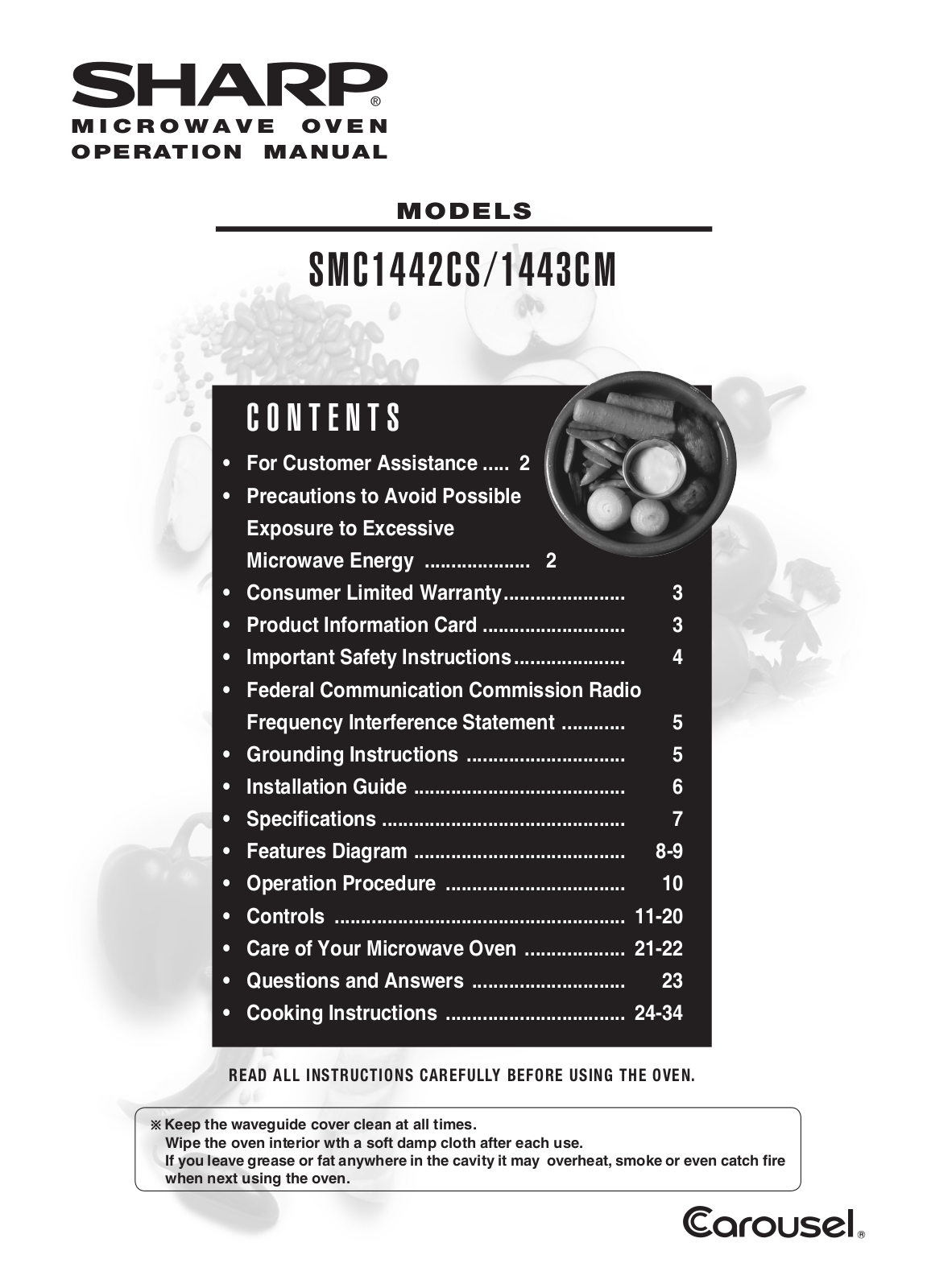 Sharp SMC1442CS Operation Manual