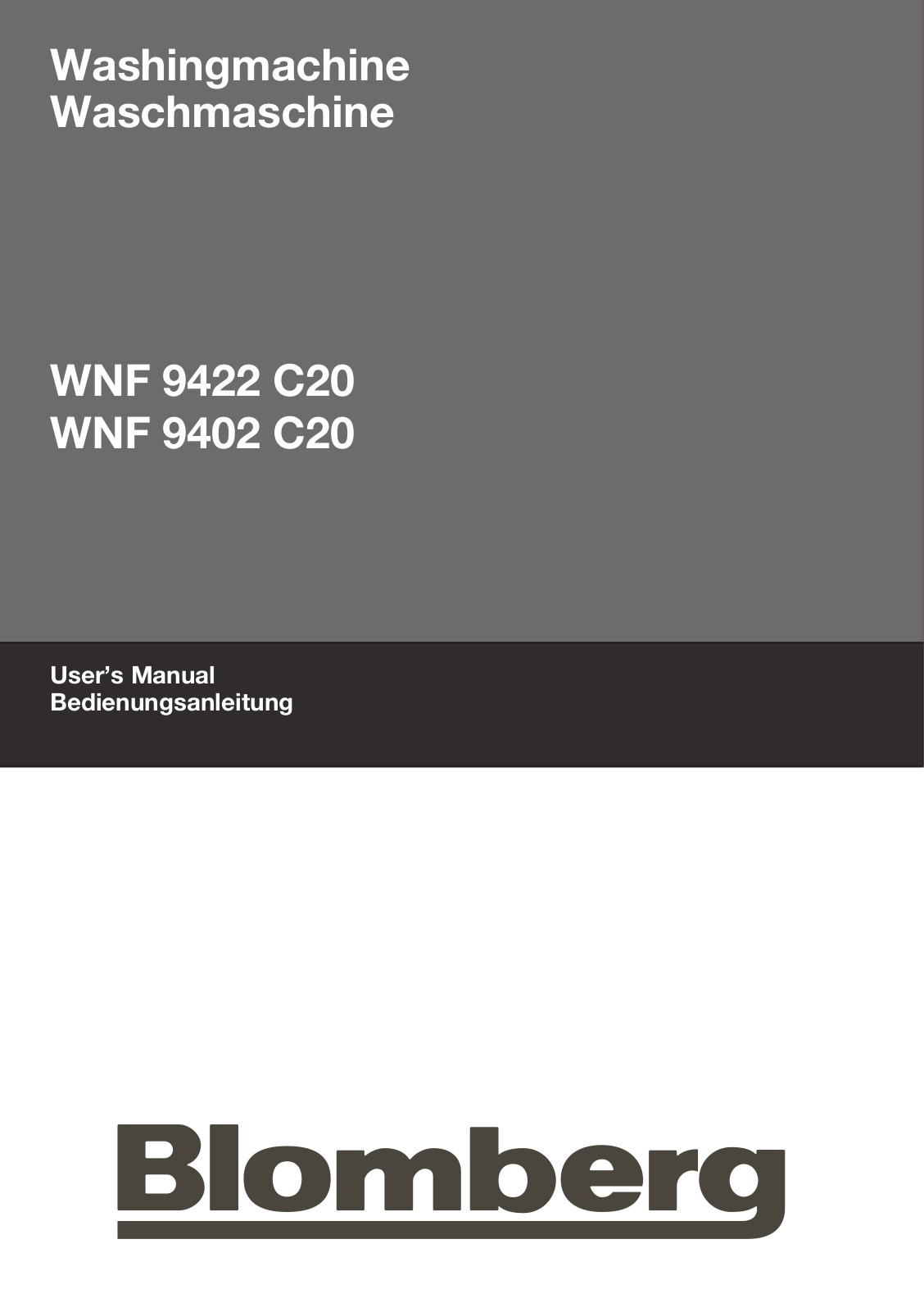 Blomberg WNF 9402 C20, WNF 9422 C20 User Manual