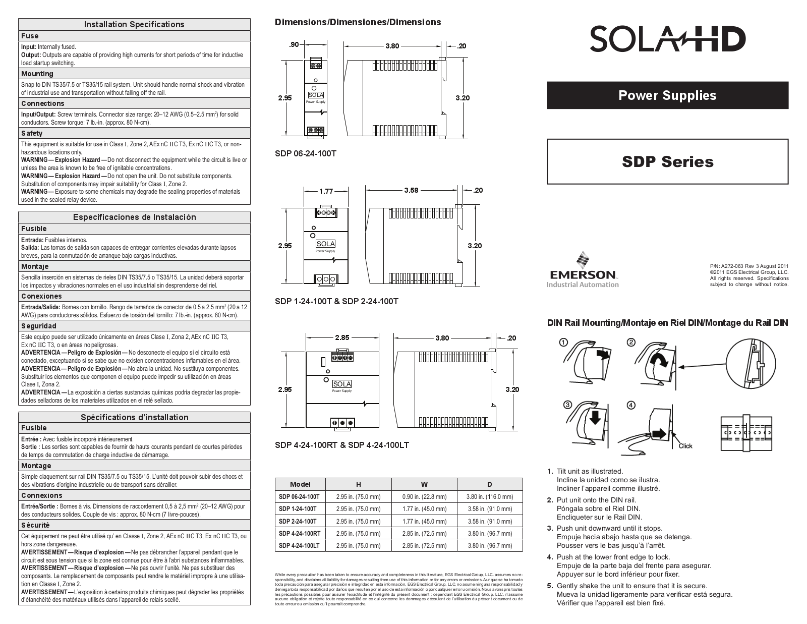 Emerson SDP User Manual