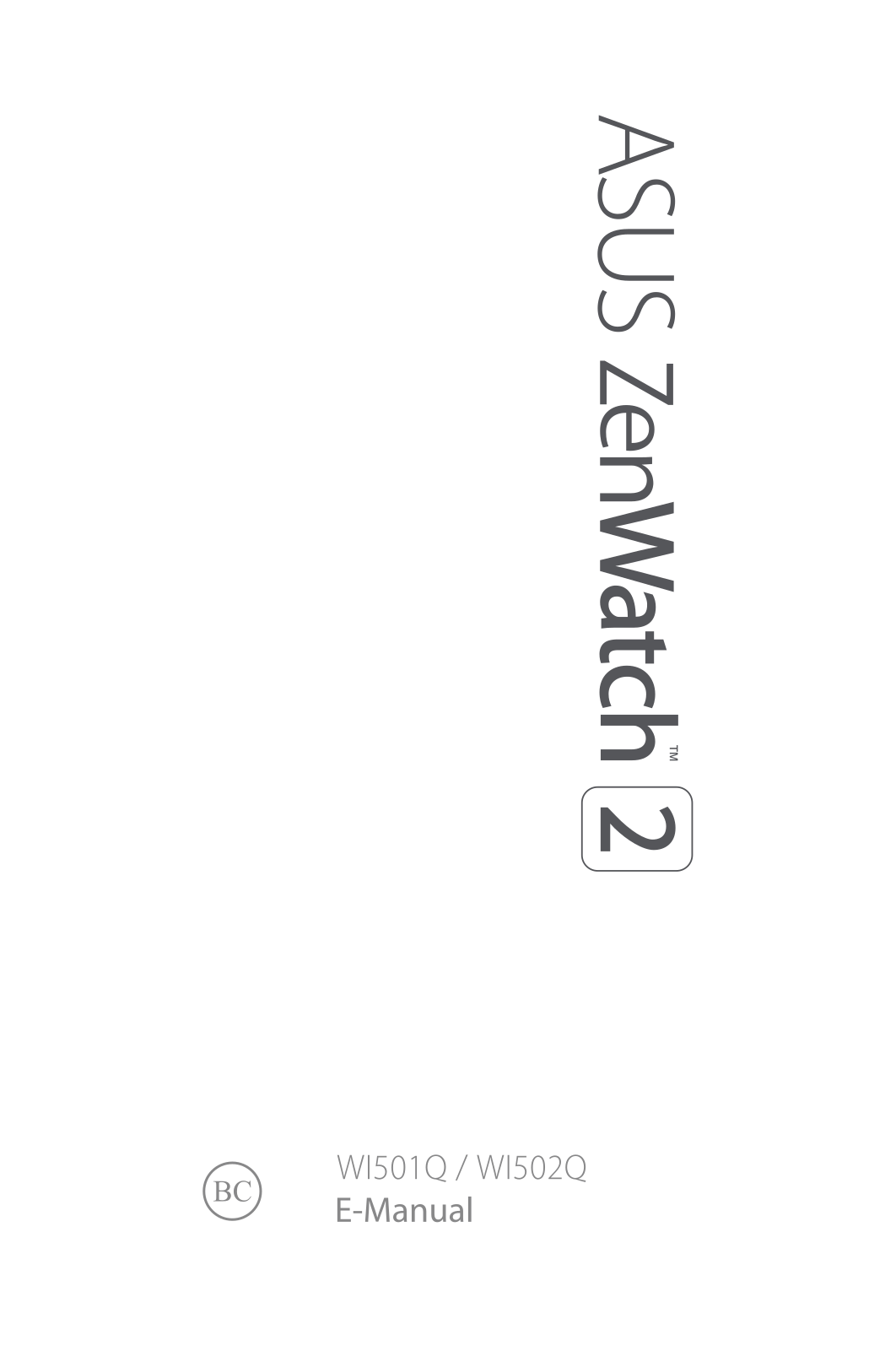 Asus ZenWatch 2 WI501Q User Manual