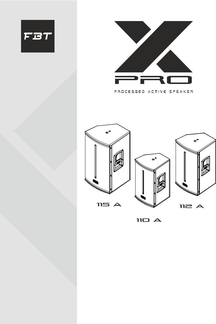 FBT X-PRO 110A, X-PRO 115A, X-PRO 112A Operation manual