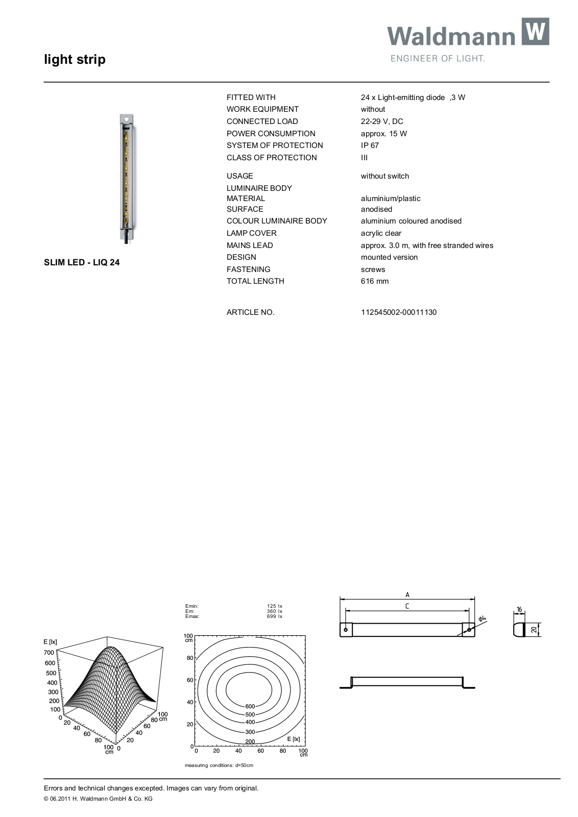 Waldmann 112545002-00011130 Information guide