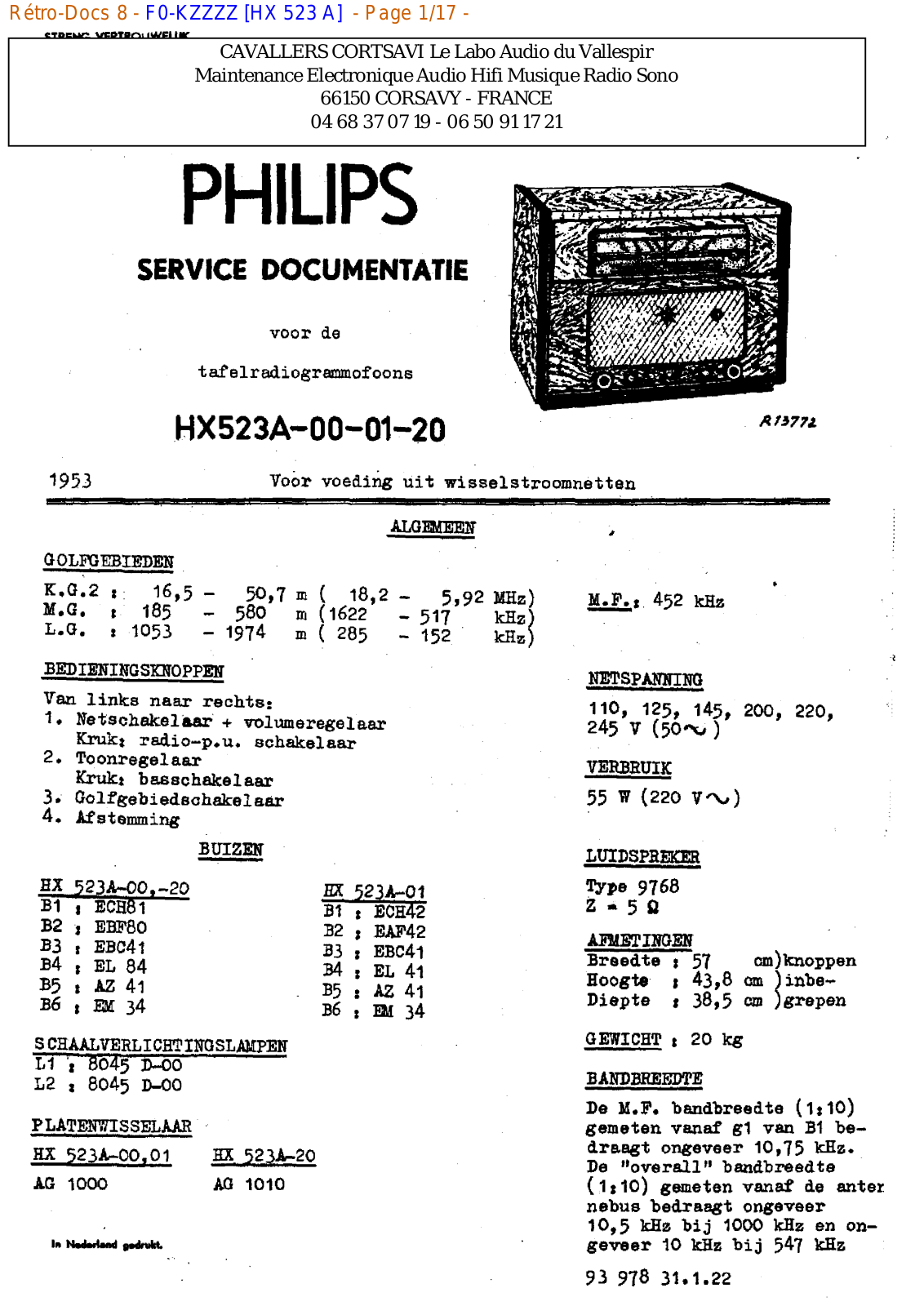 Philips hx 523 a Datasheet - ManualMachine.com