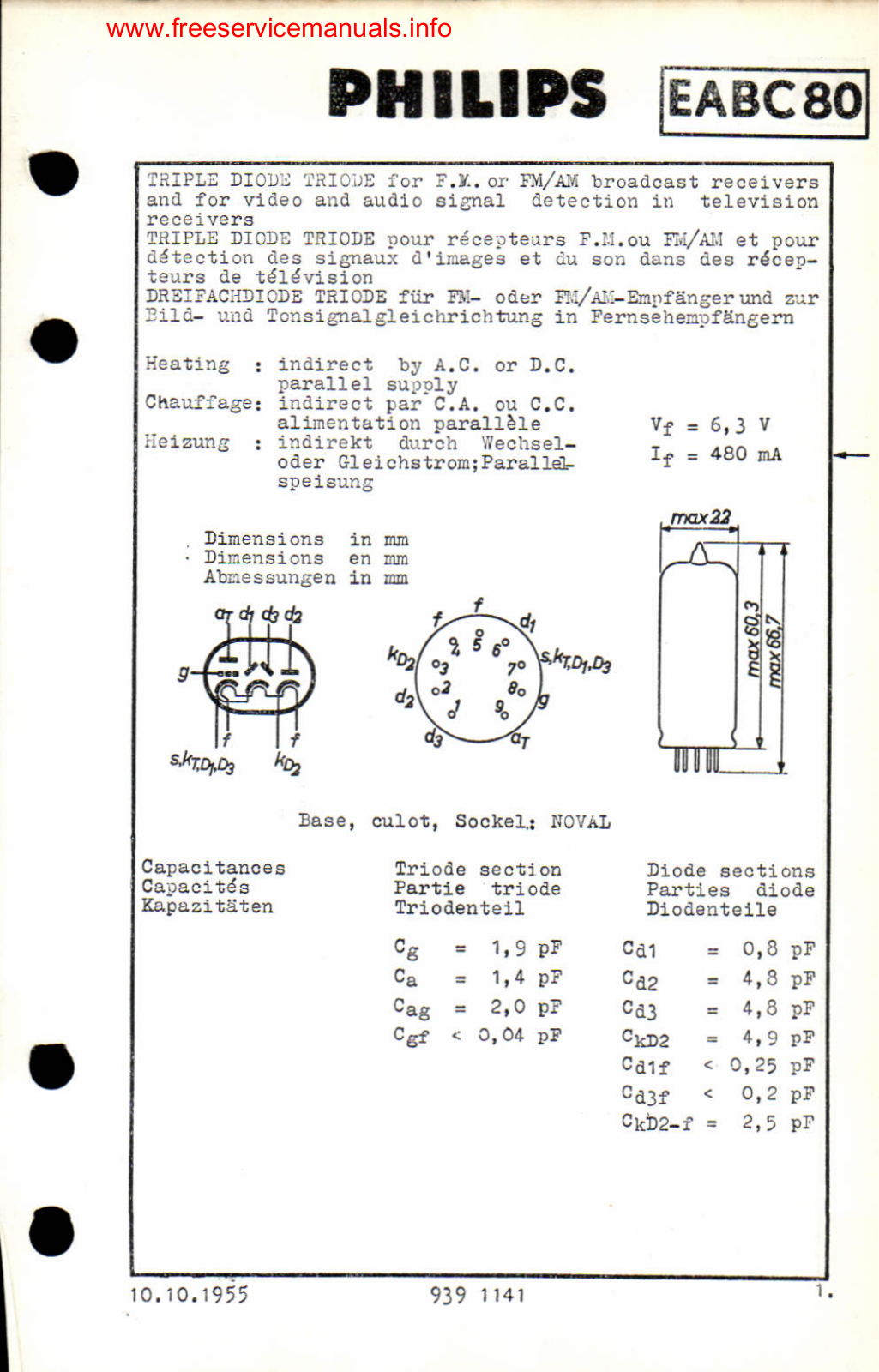 Philips eabc80 DATASHEETS