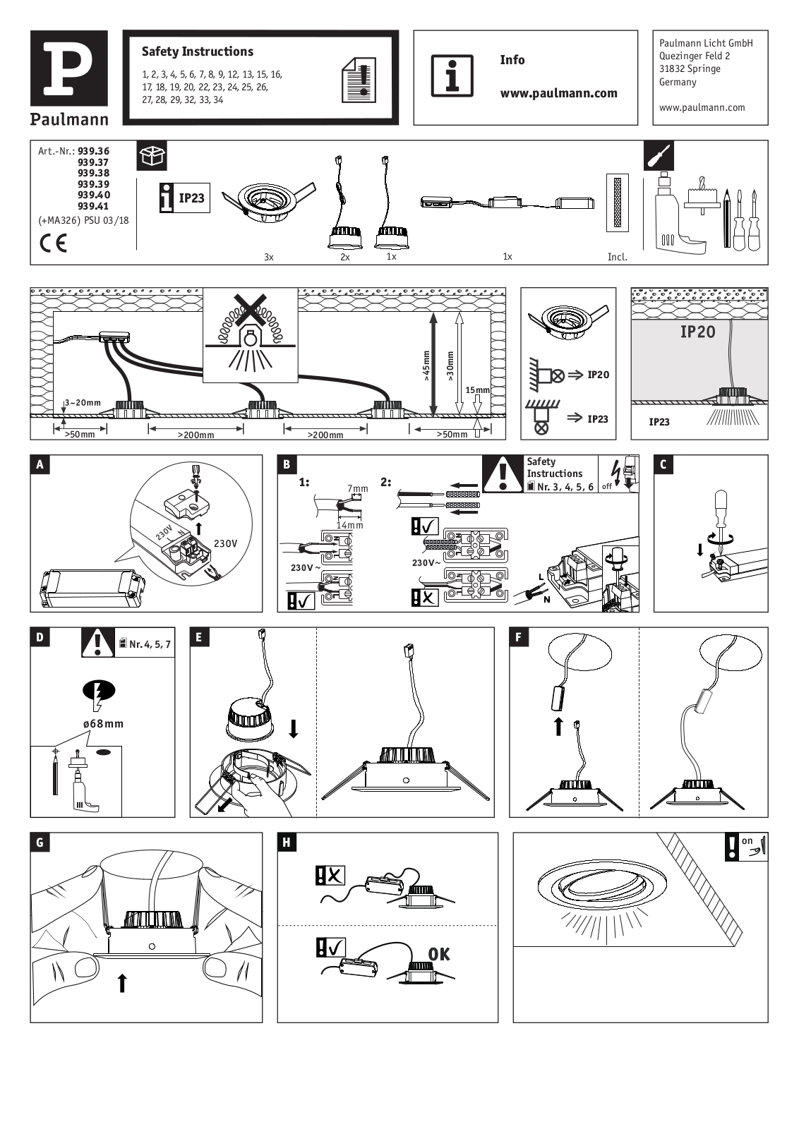 Paulmann 939.38 User Manual