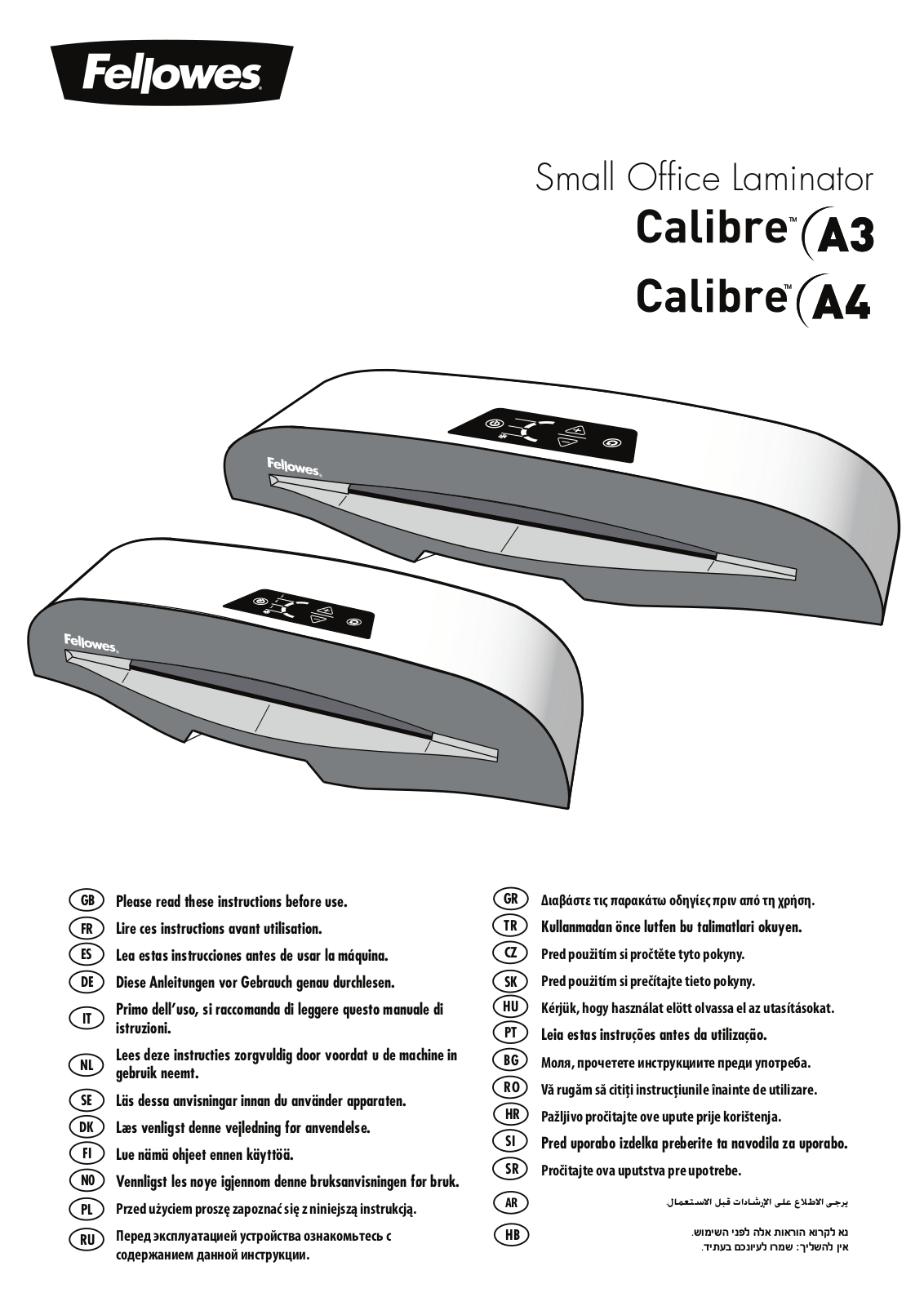 Fellowes Calibre A3 User Manual