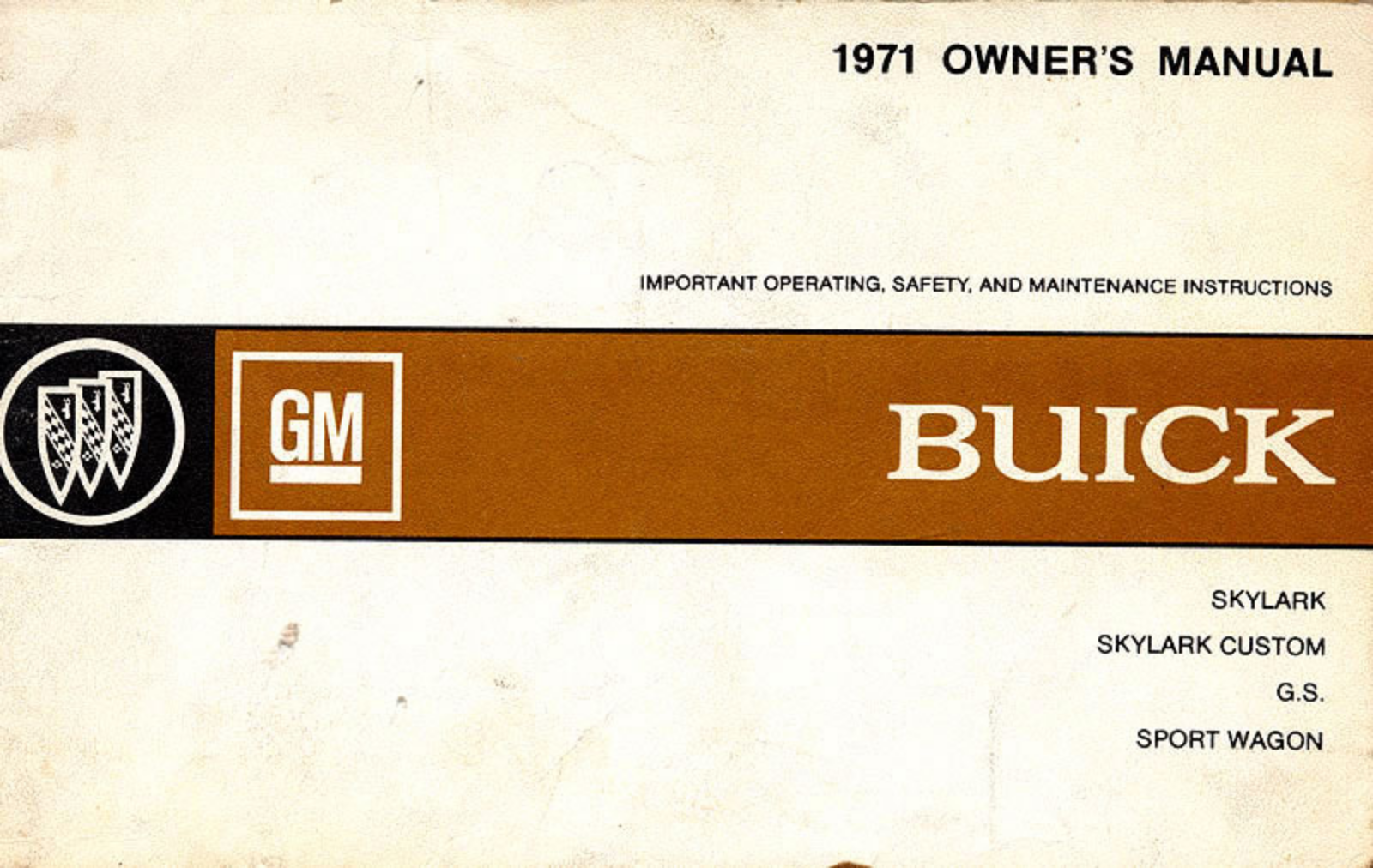 Buick Skylark 1971 User Manual