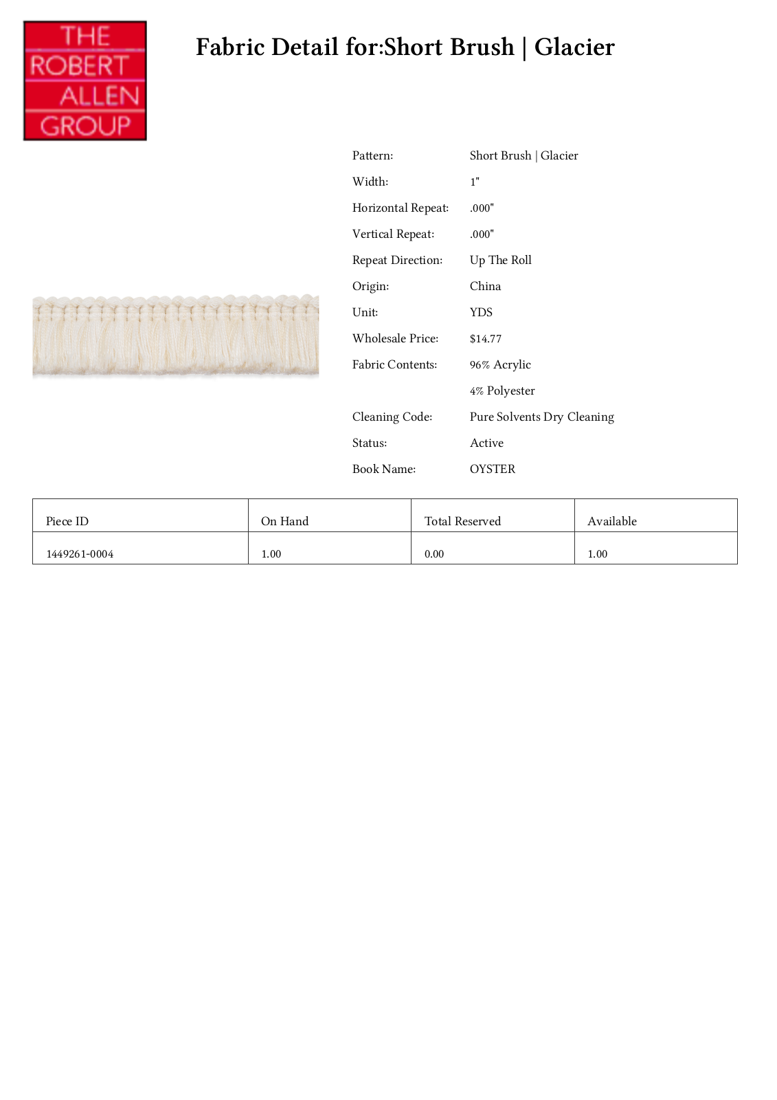 Robert Allen RALF1281 Specifications - ManualMachine.com