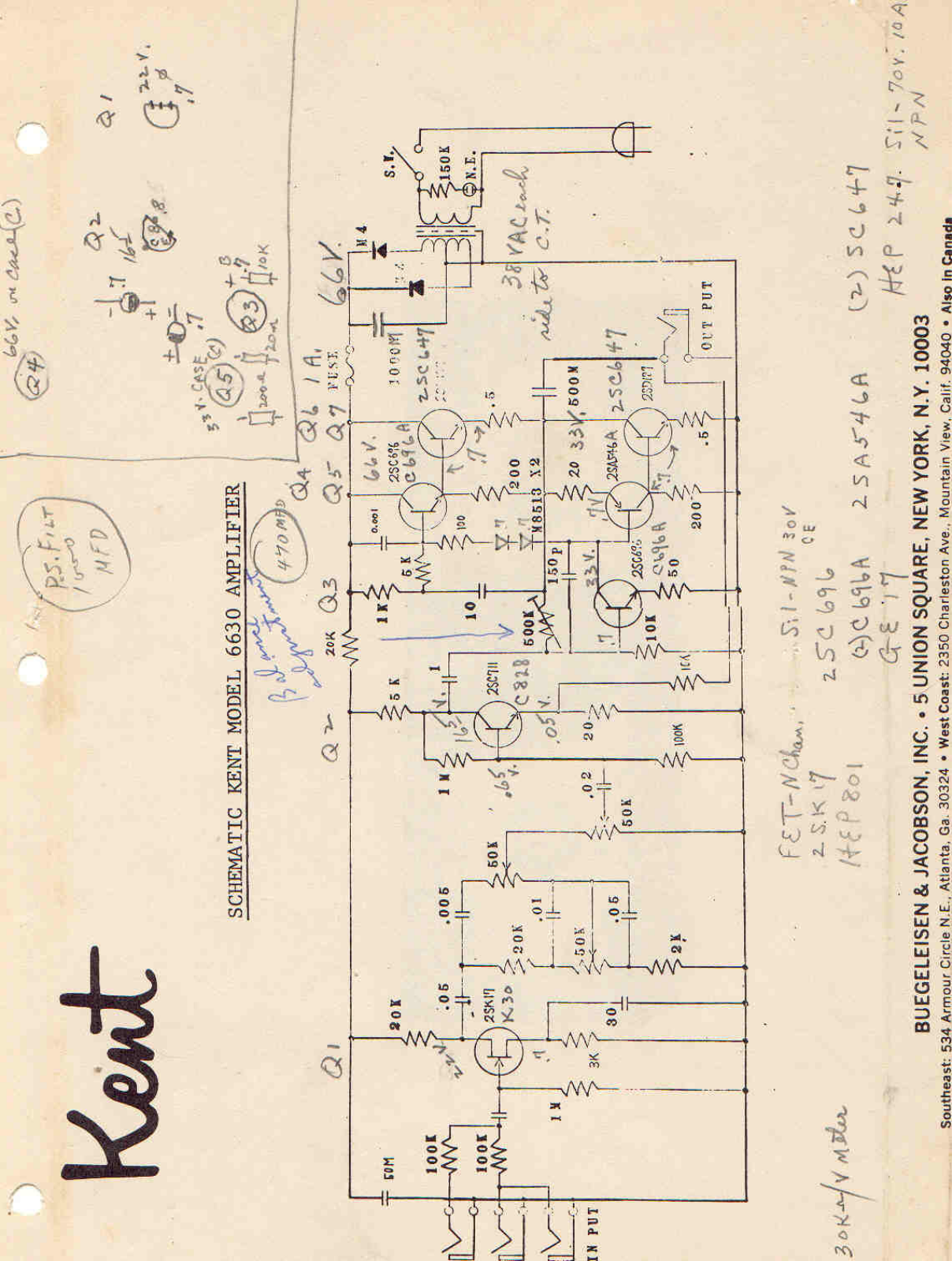 Kent 6630 schematic