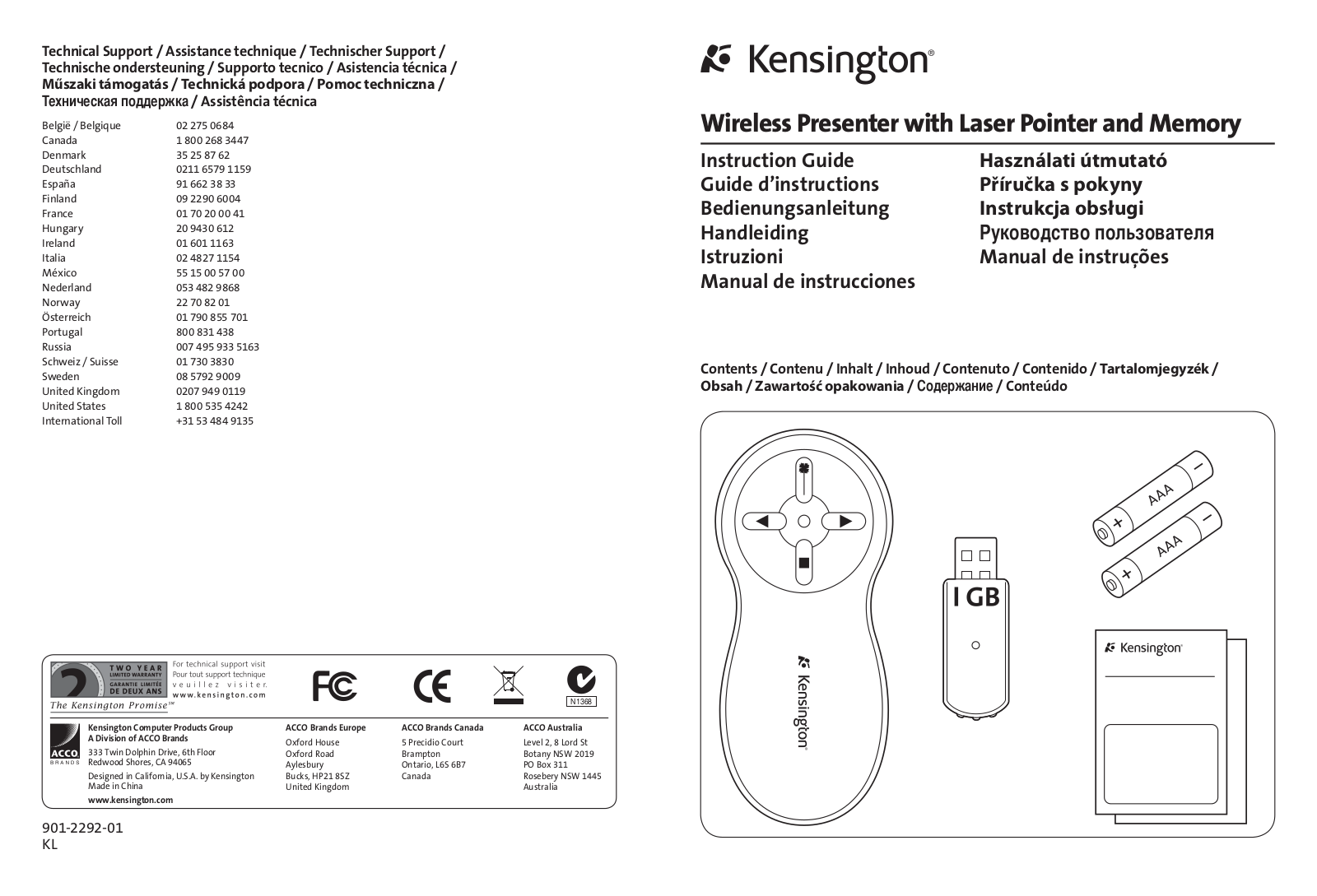 Kensington K72336EU User Manual