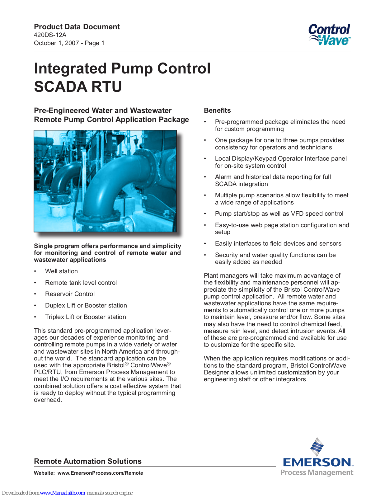 Emerson Control Wave SCADA RTU Brochure