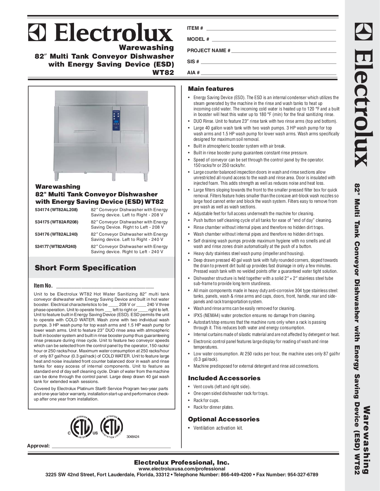 Electrolux 534177, 534175, 534176, 534174 User Manual