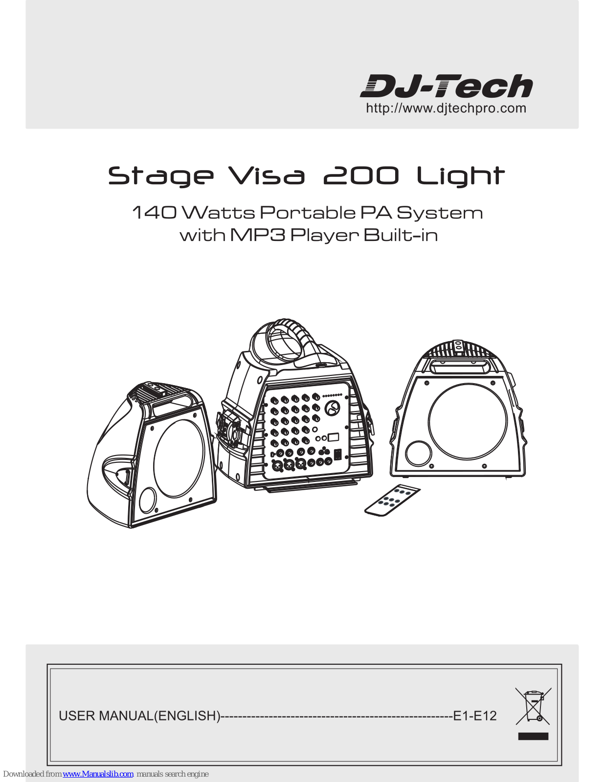 DJ-Tech Stage Visa 200 light User Manual