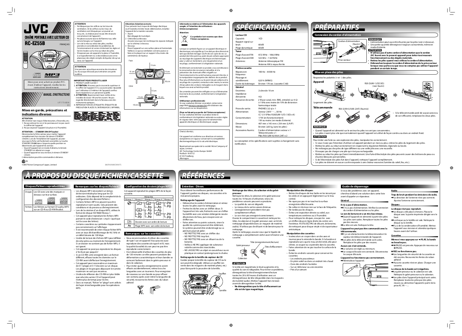 JVC RC-EZ55BE User Manual