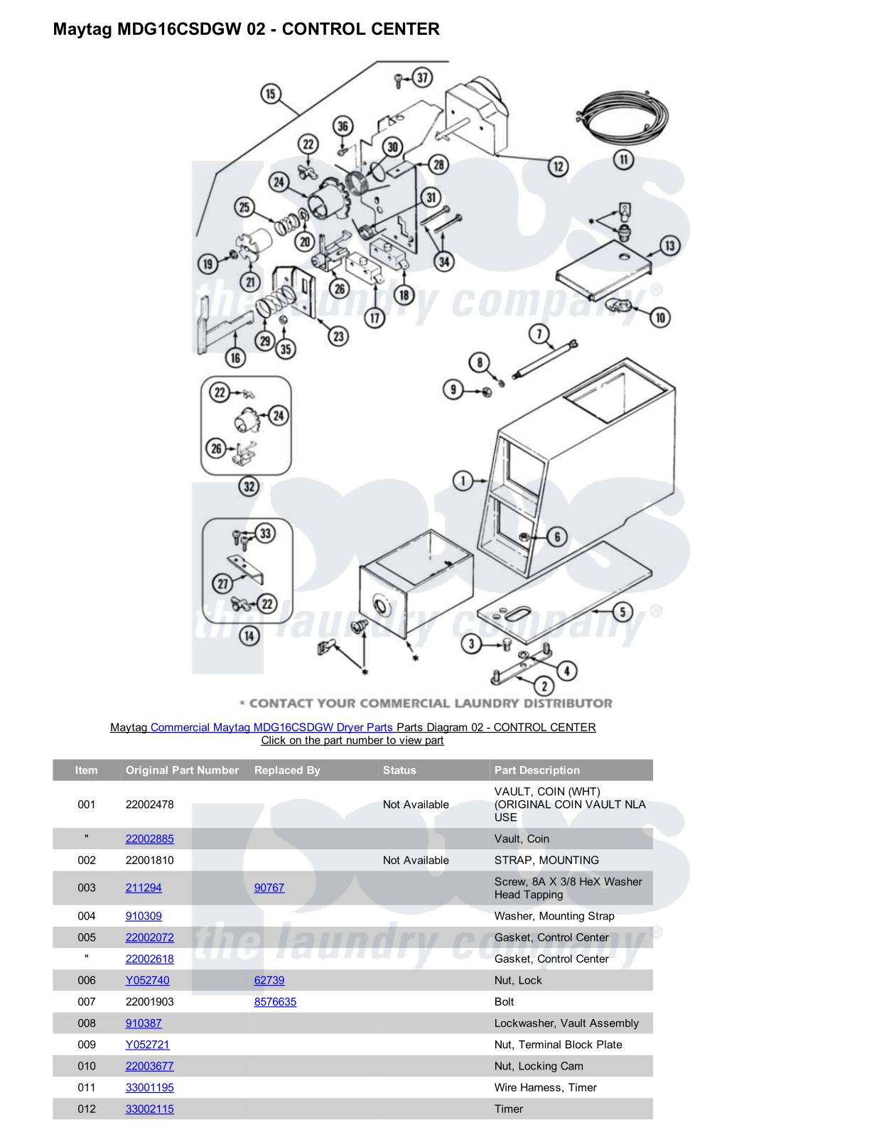 Maytag MDG16CSDGW Parts Diagram