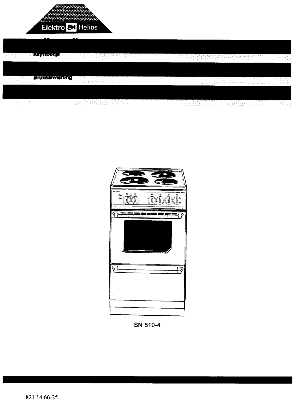 Elektro helios SN510-4 User Manual