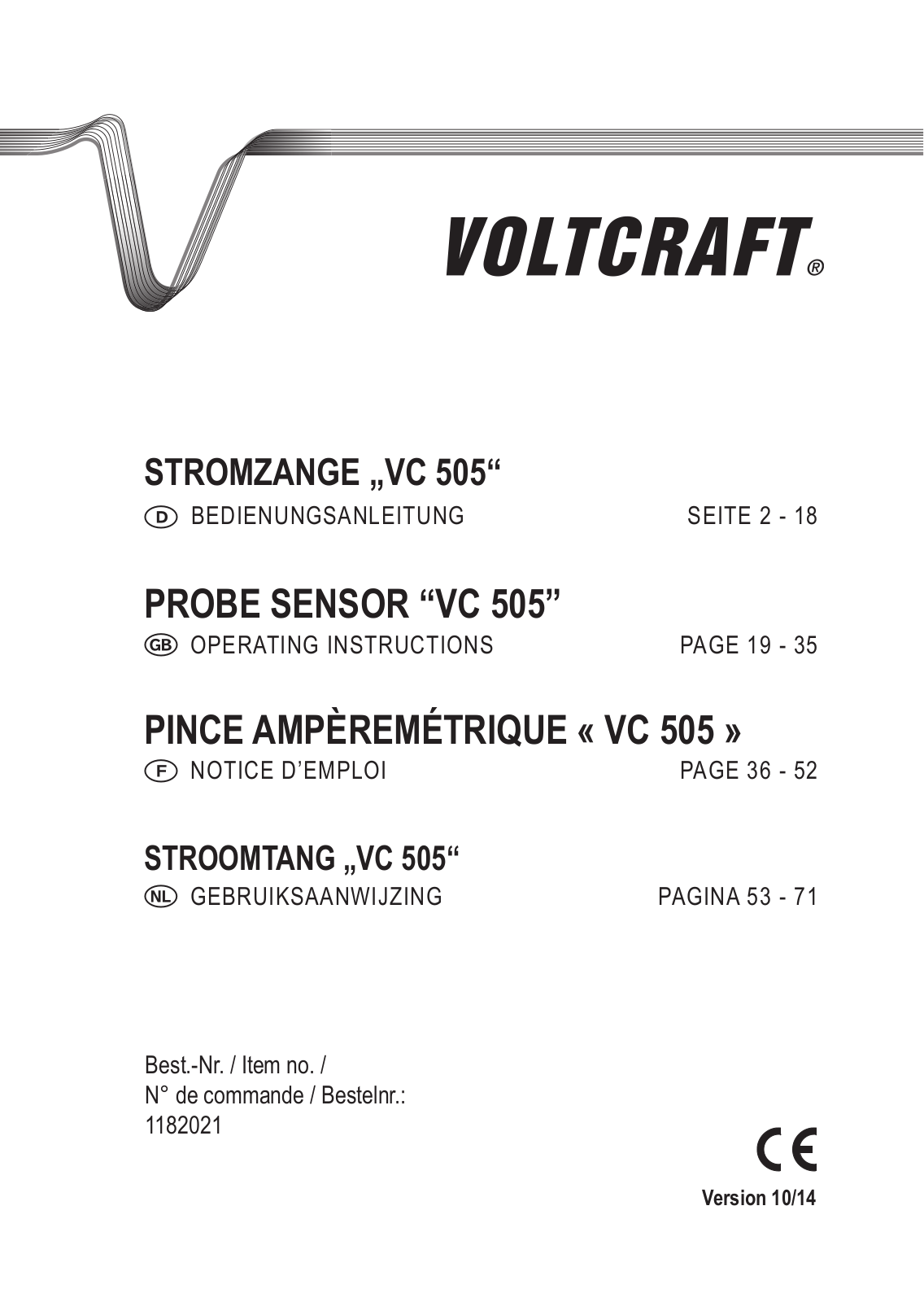 VOLTCRAFT VC 505 User guide