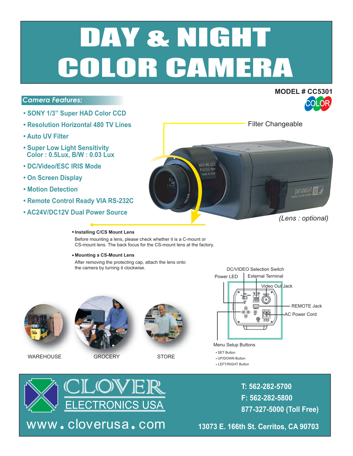 Clover Electronics CC5301 User Manual