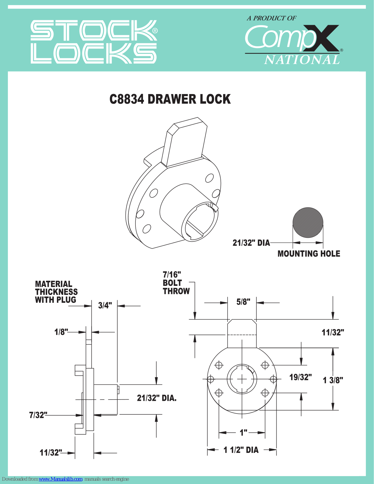 Stock Loks C8834 Instruction Sheet - ManualMachine.com