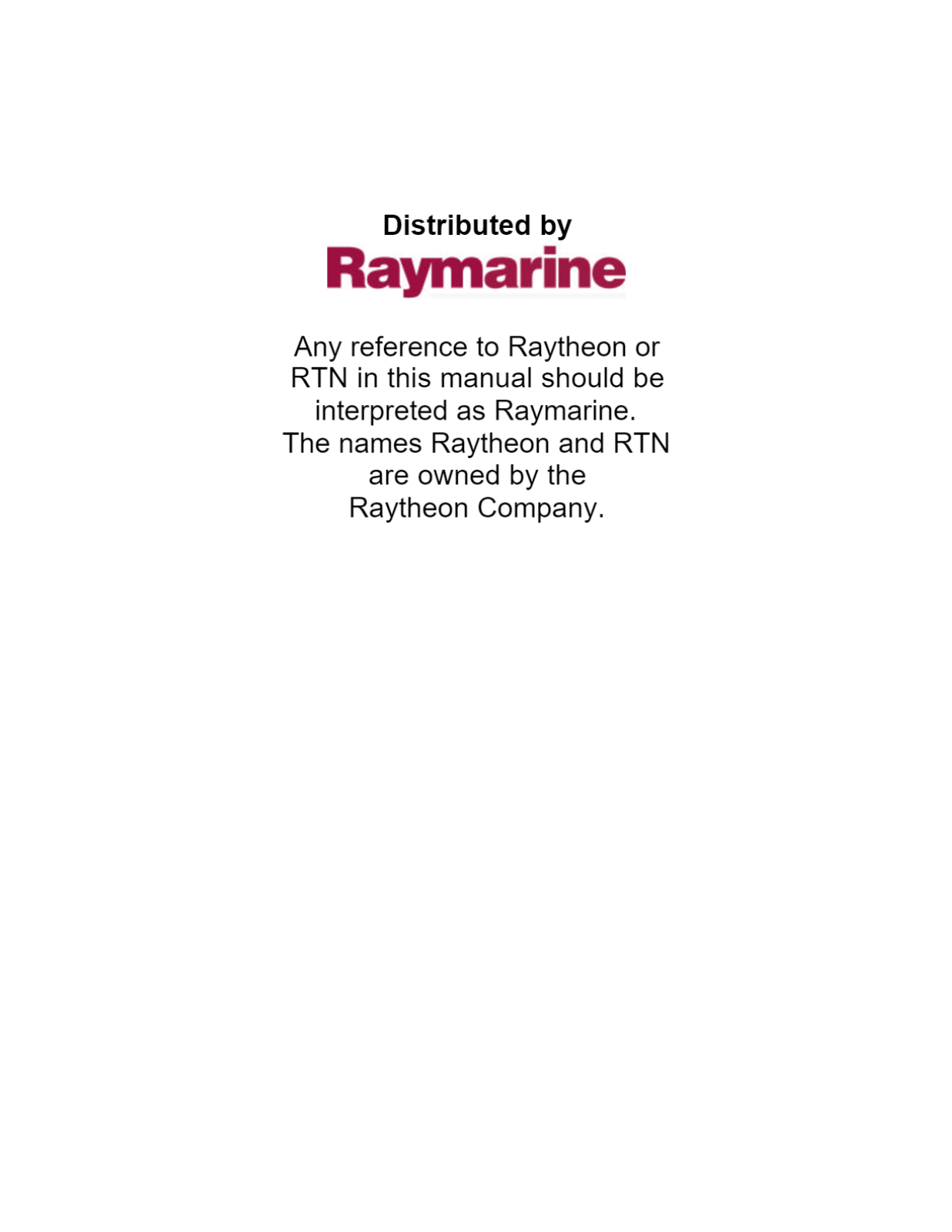 Raymarine 6000 User Manual