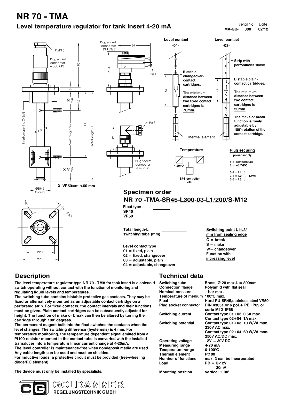 Goldammer NR 70 - TMA Service Manual