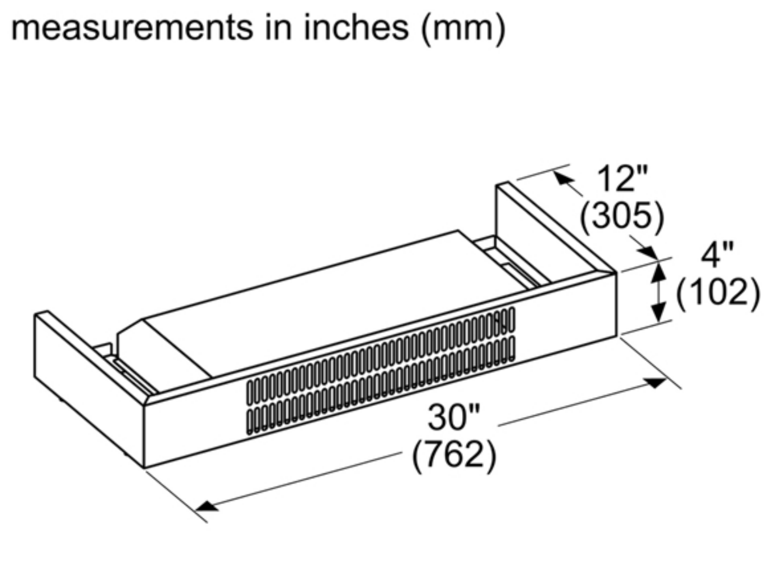 Thermador RECHMWB30 Dimensions Guide