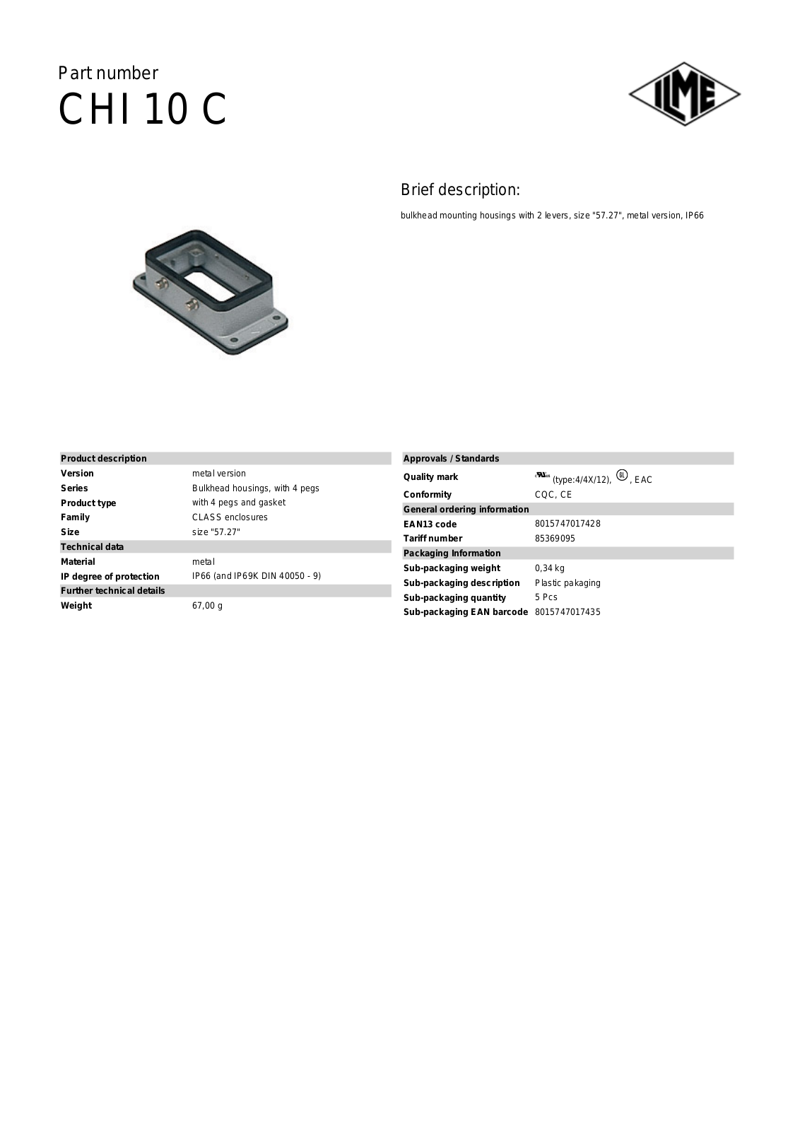 ILME CHI-10C Data Sheet