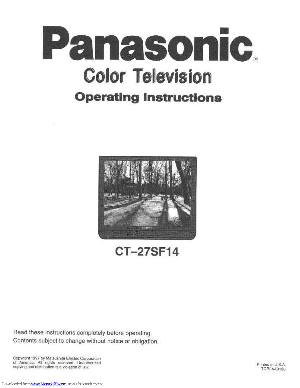 Panasonic CT-27SF14, CT27SF14V - 27